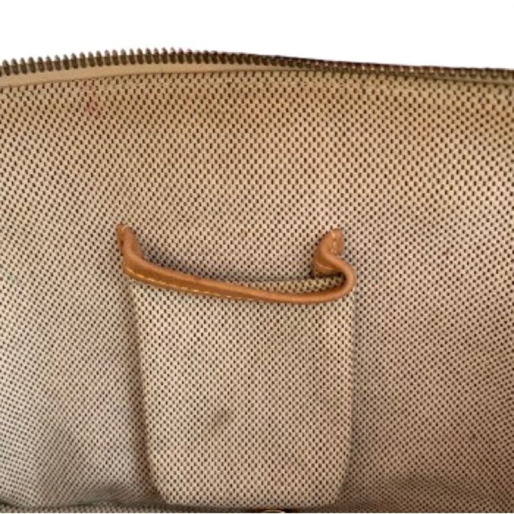 DOONEY & BOURKE Small Domed Pocket Satchel Bag Tan Logo Canvas Leather Trim - Picture 9 of 16